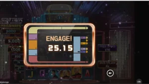 Tampilan antarmuka slot Star Trek: The Next Generation Megaways dengan tema luar angkasa